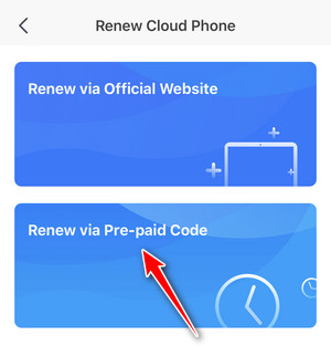 how to renew cloud phone on Redfinger