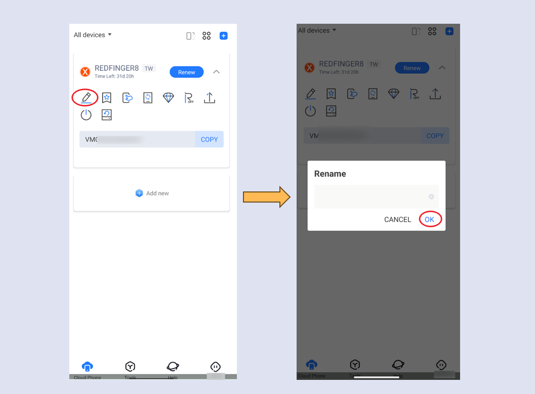 How to Reboot/Reset/Rename Cloud Phone on Android