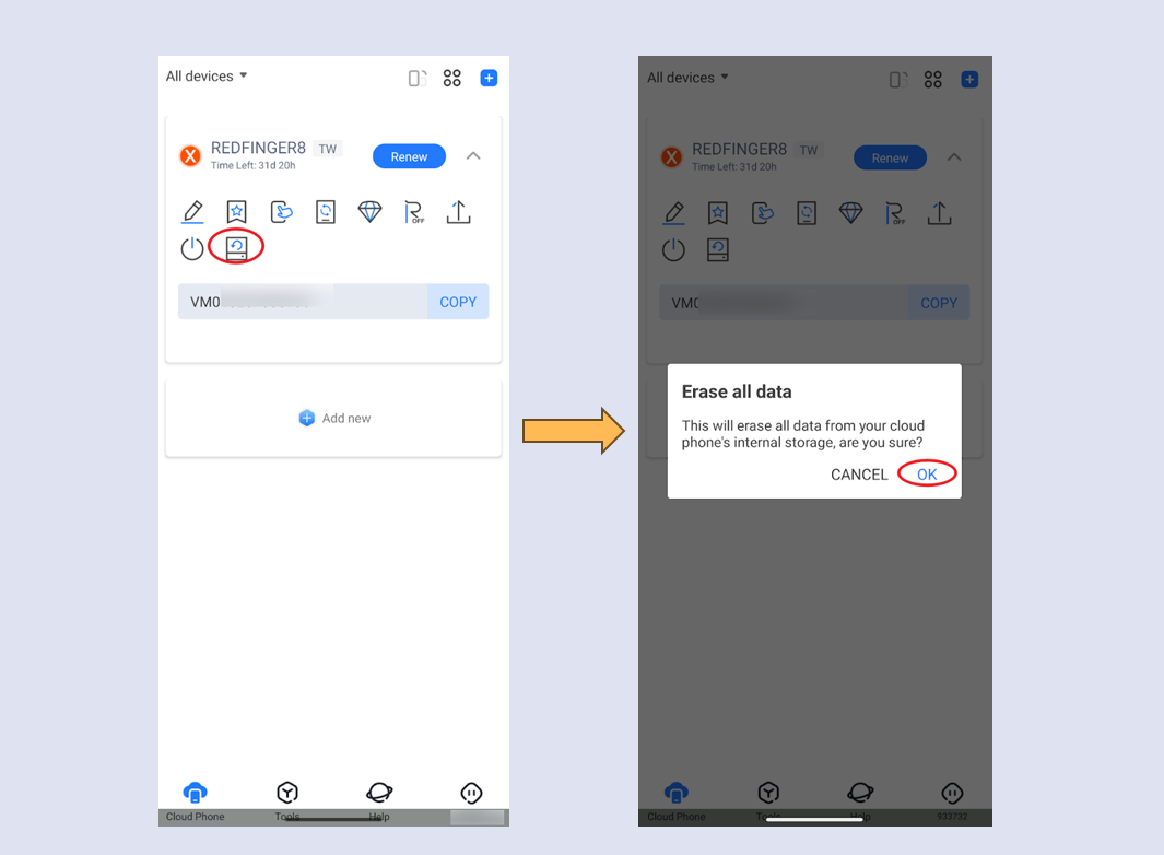 How to Reboot/Reset/Rename Cloud Phone on Android